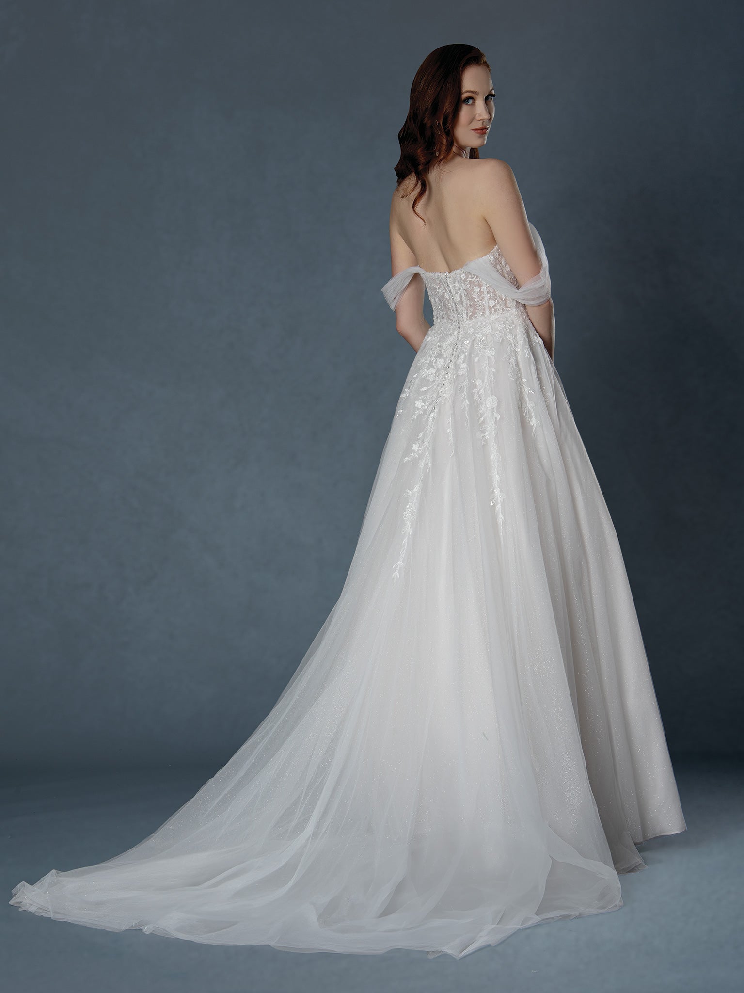 Beaded Illusion Back Evening Gown