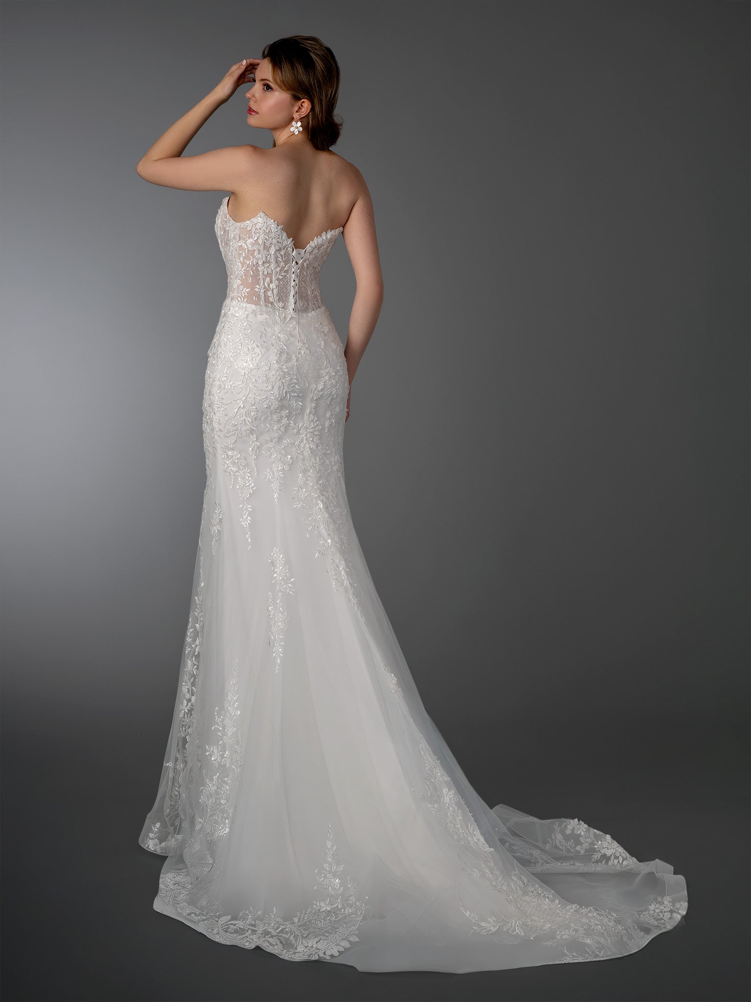 Lustrous Satin A-Line Gown with Slit