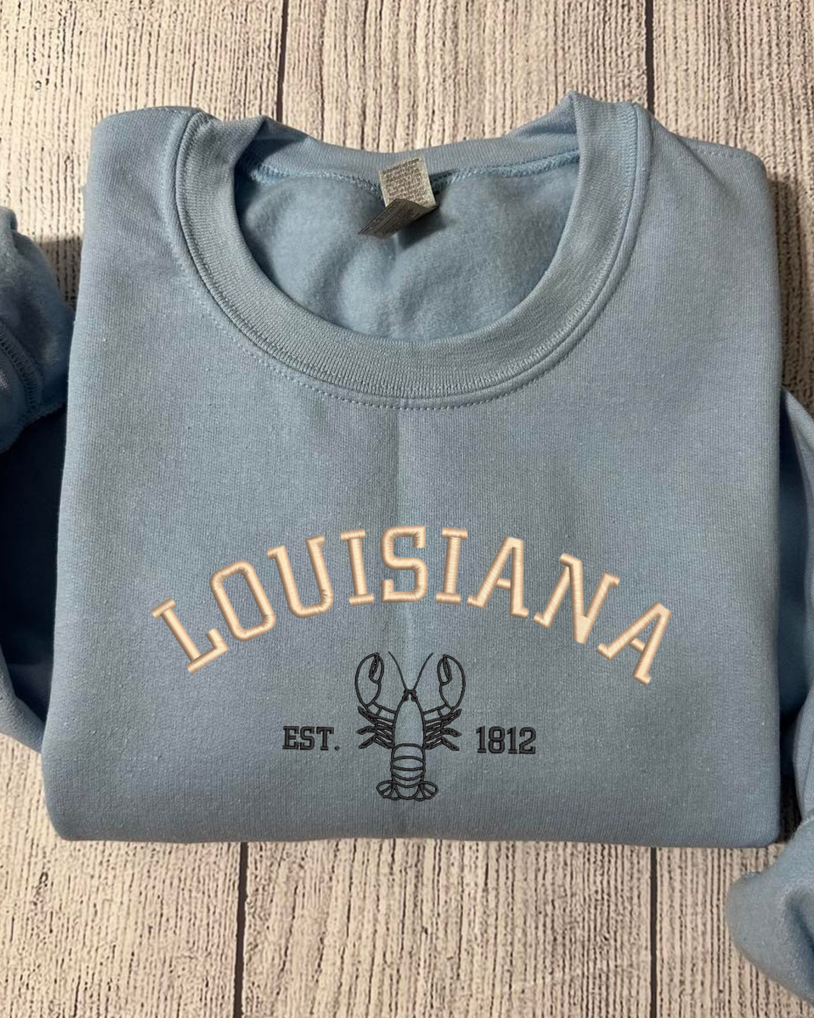 Louisiana est. 1812 embroidered sweatshirt, Louisiana Embroidered crewneck