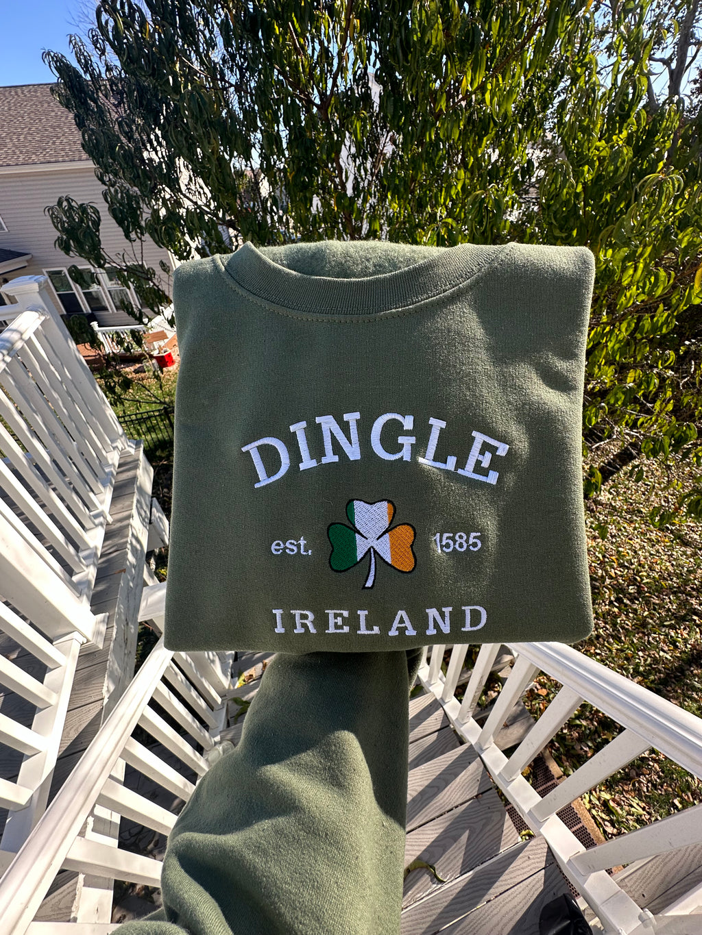 Dingle Ireland embroidered sweatshirt; Dingle embroidered crewneck; gift for mom, St Patrick day gift for him/her