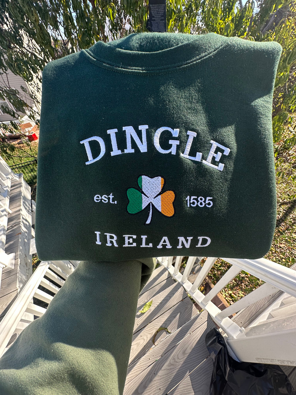 Dingle Ireland embroidered sweatshirt; Dingle embroidered crewneck; gift for mom, St Patrick day gift for him/her