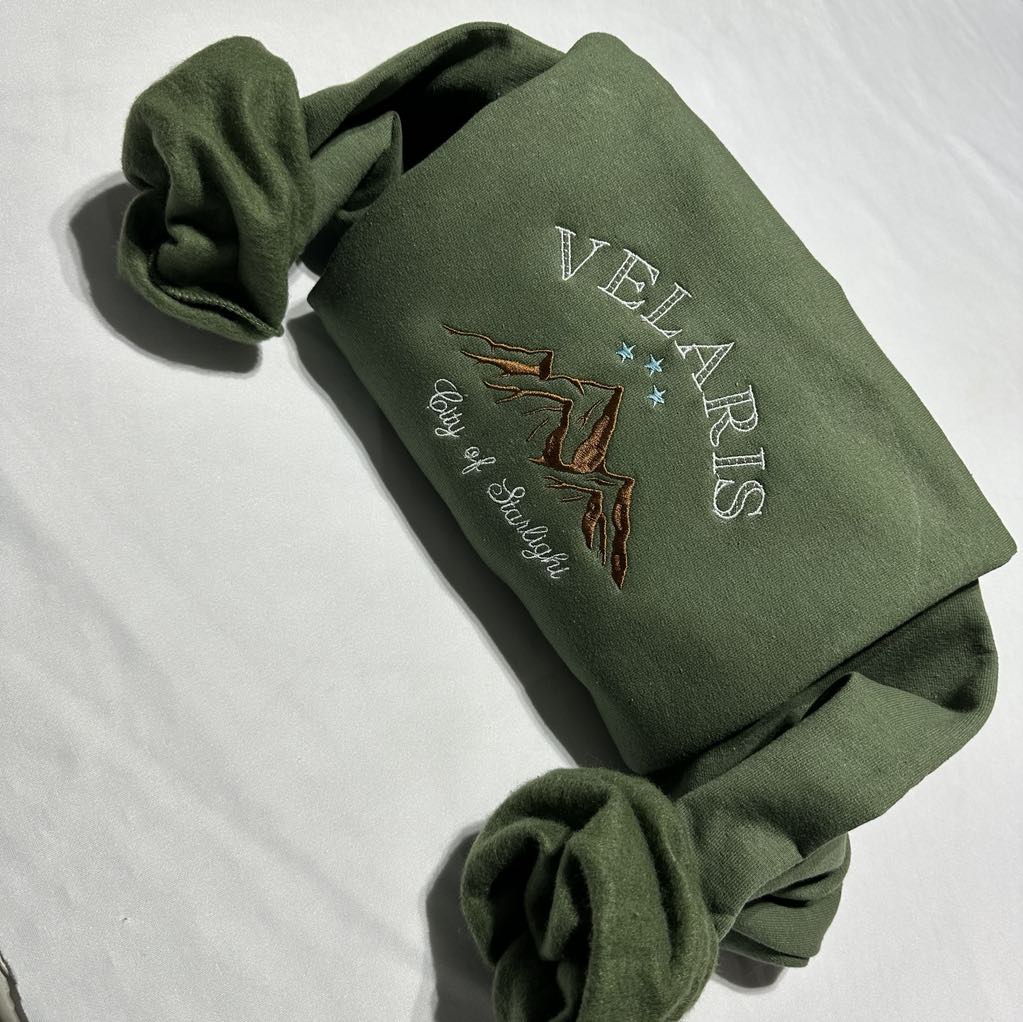 Velaris embroidered sweatshirt; City of Starlight embroidered crewneck, Acotar shirt; Christmas/holiday trendy gift