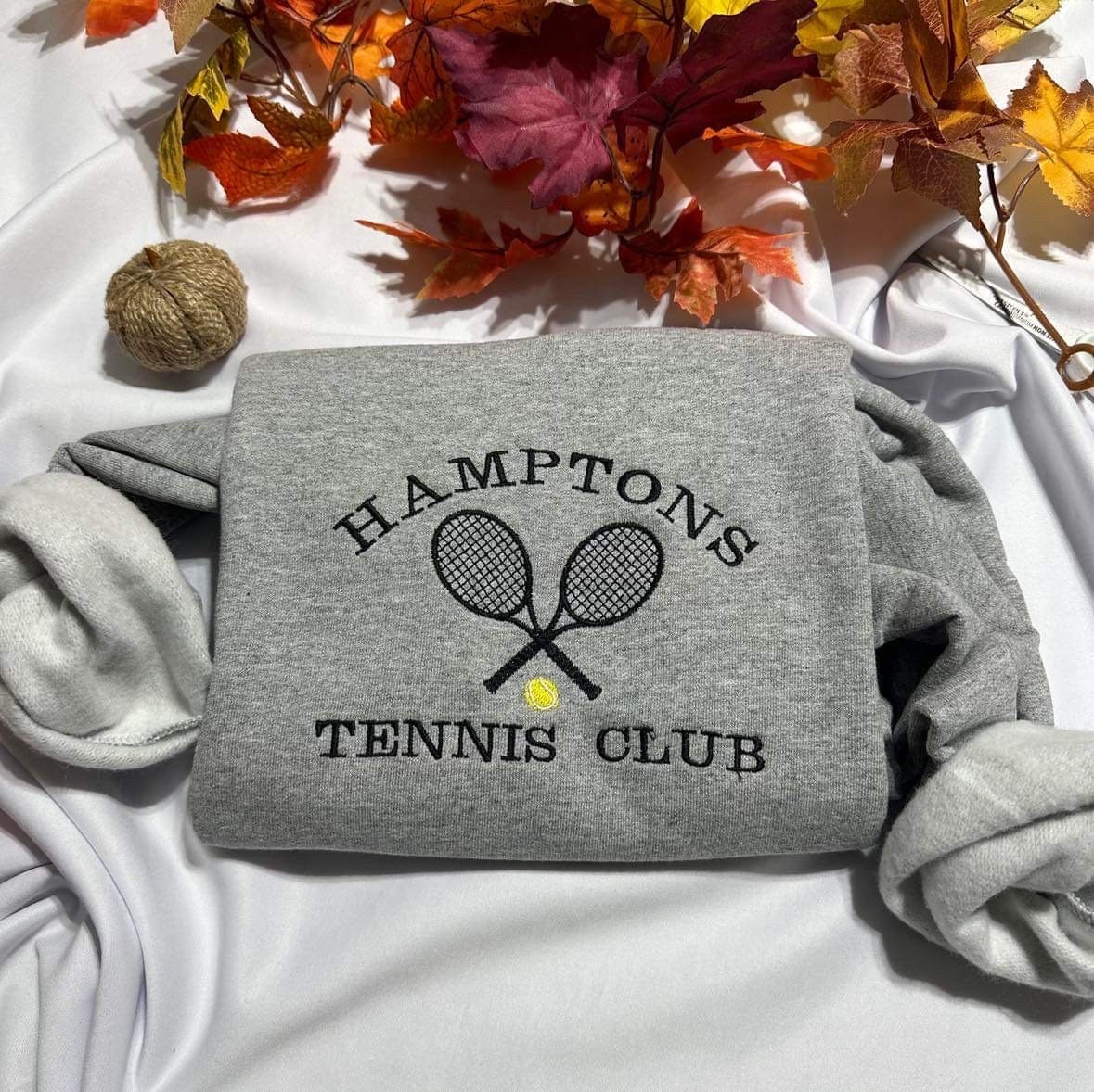 Hampton Tennis Club Embroidered Crewneck Sweatshirt