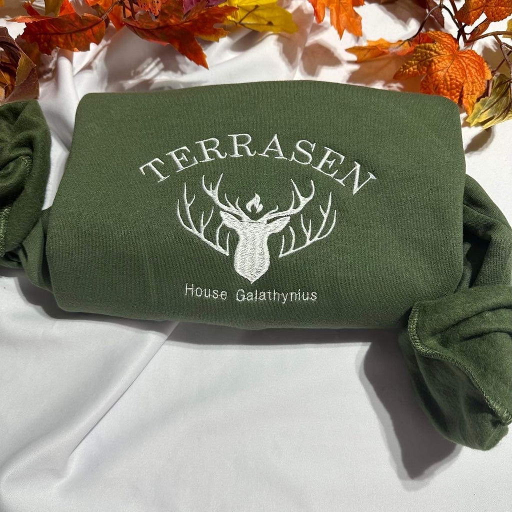 Terrasen Embroidered Sweatshirt: House Galathynius Crewneck