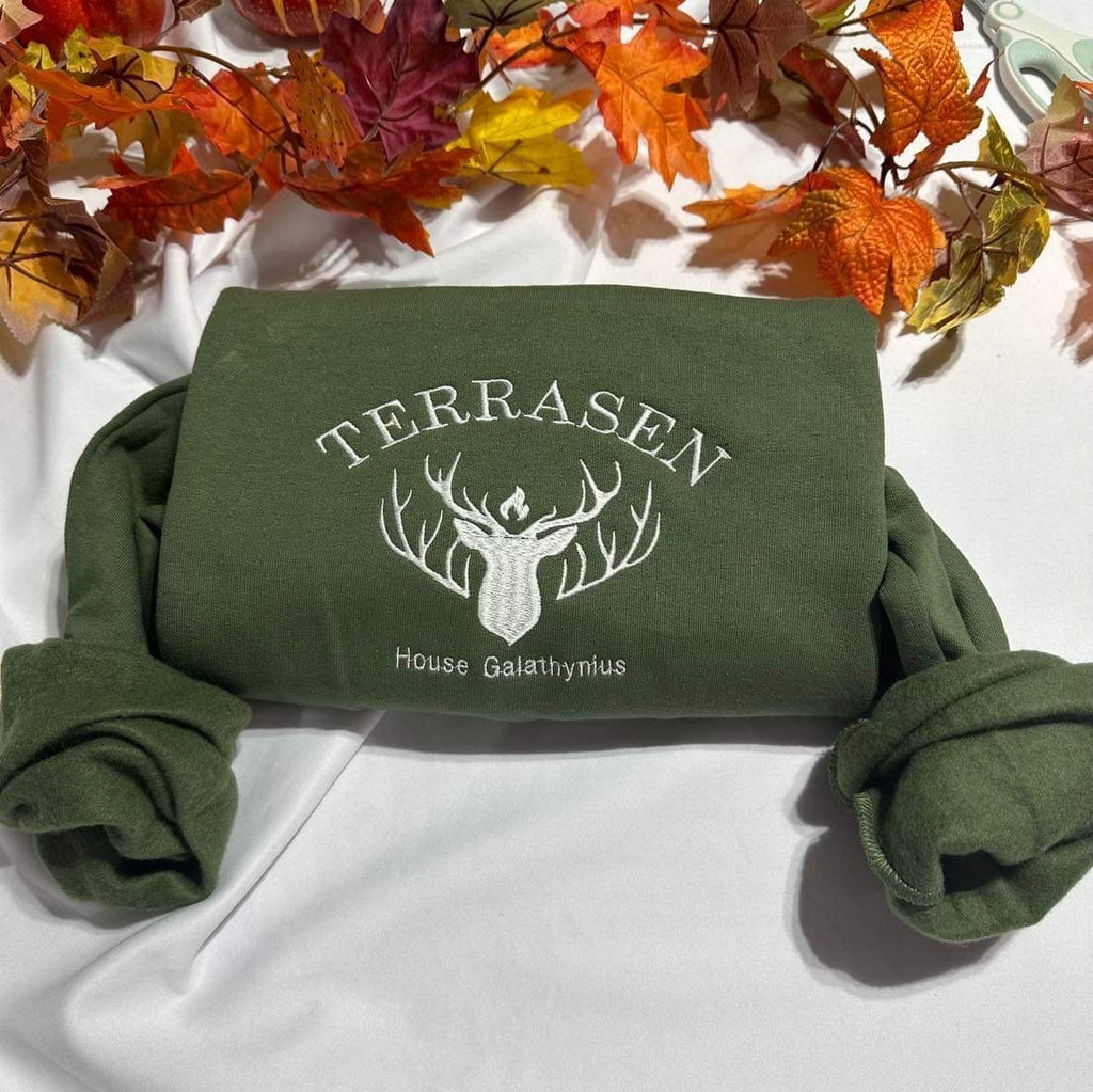 Terrasen Embroidered Sweatshirt: House Galathynius Crewneck