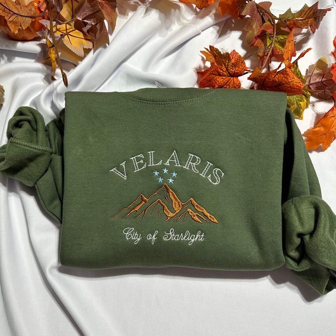 Velaris embroidered sweatshirt; City of Starlight embroidered crewneck, Acotar shirt, Velaris city of Starlight hoodie