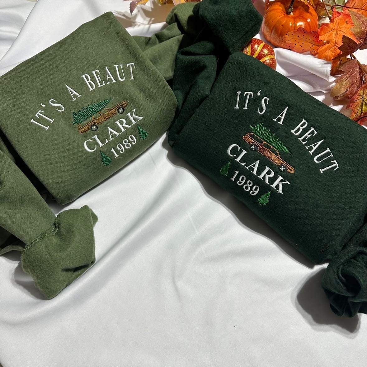It's a Beaut Clark Embroidered Christmas Sweatshirt