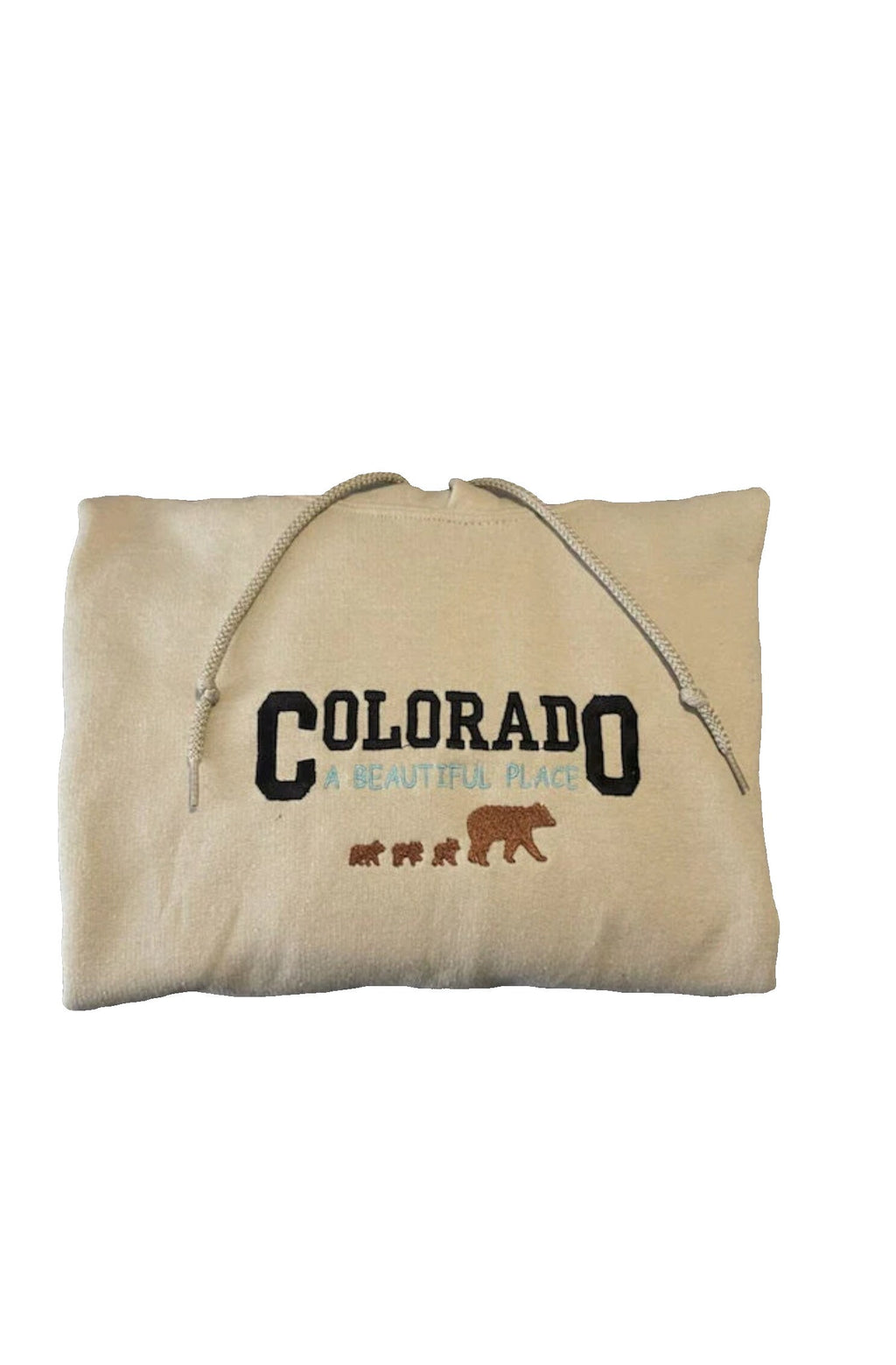 Colorado Embroidered Hoodie: Bear Design, Mountain Adventure Apparel
