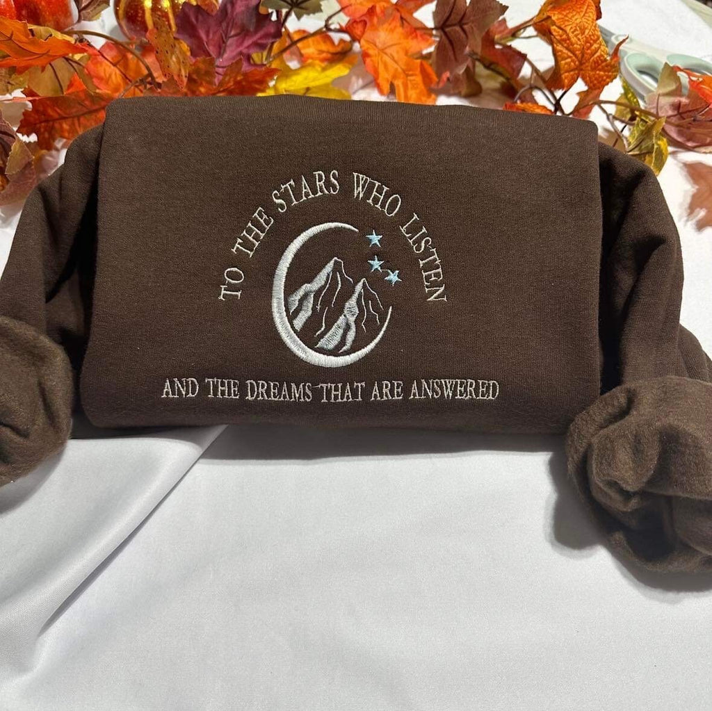 Embroidered Sweatshirt: City of Starlight Book Lover Clothing