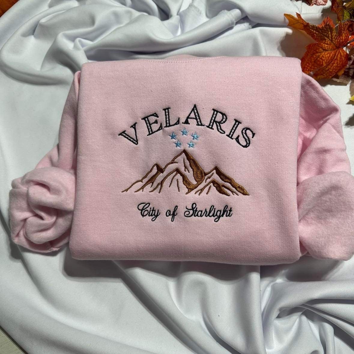 Velaris embroidered sweatshirt; City of Starlight embroidered crewneck, Acotar shirt, Velaris city of Starlight hoodie