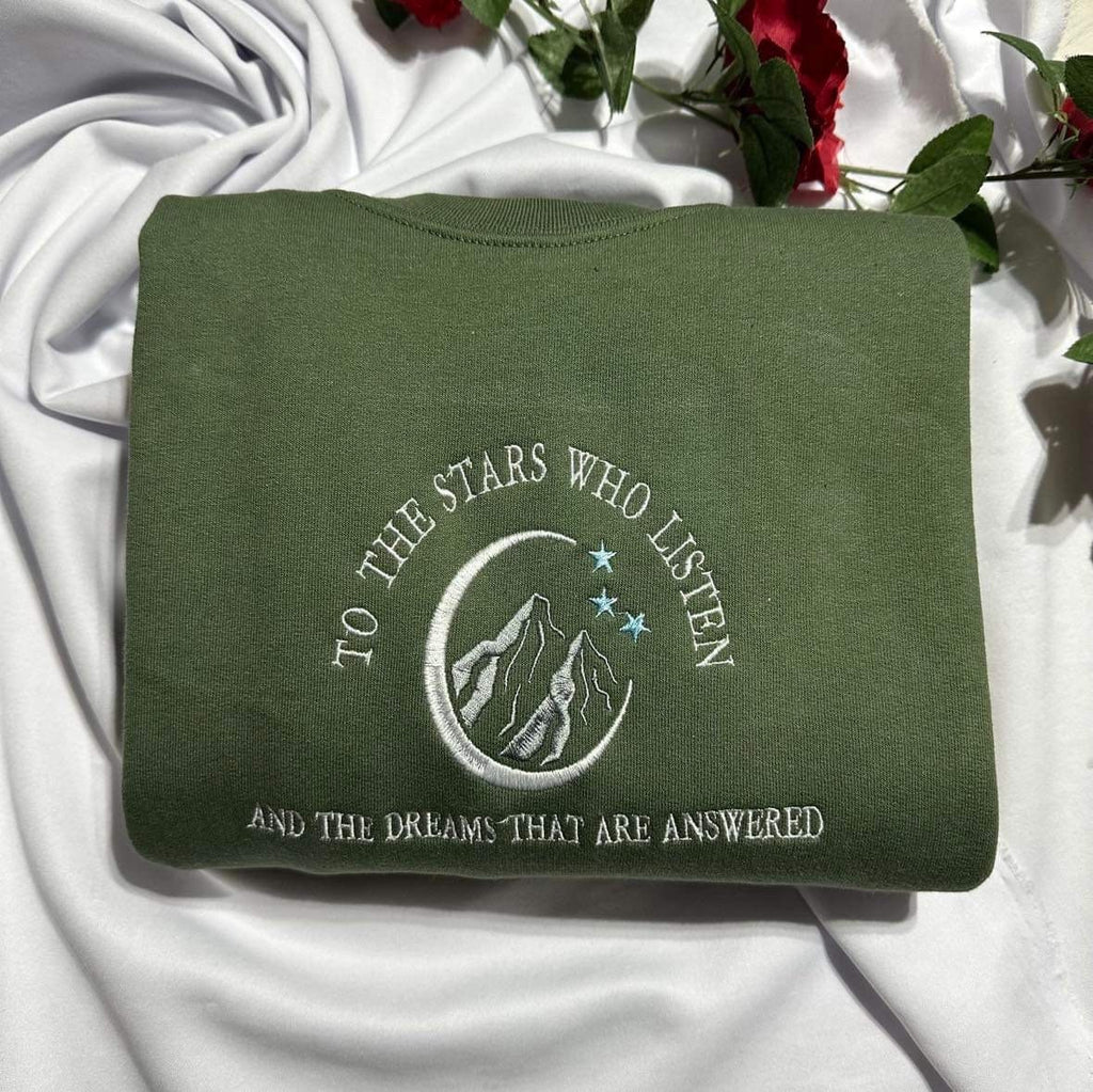 Embroidered Sweatshirt: City of Starlight Book Lover Clothing