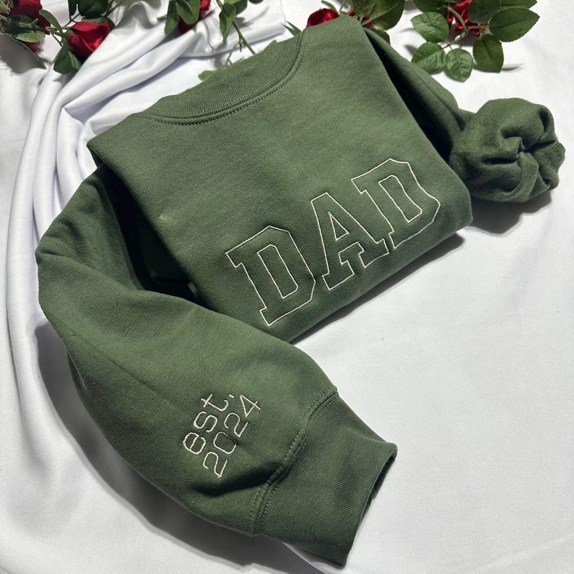 Custom DAD embroidered sweatshirt, personalized Dad gift, New dad gift, Father’s Day gift