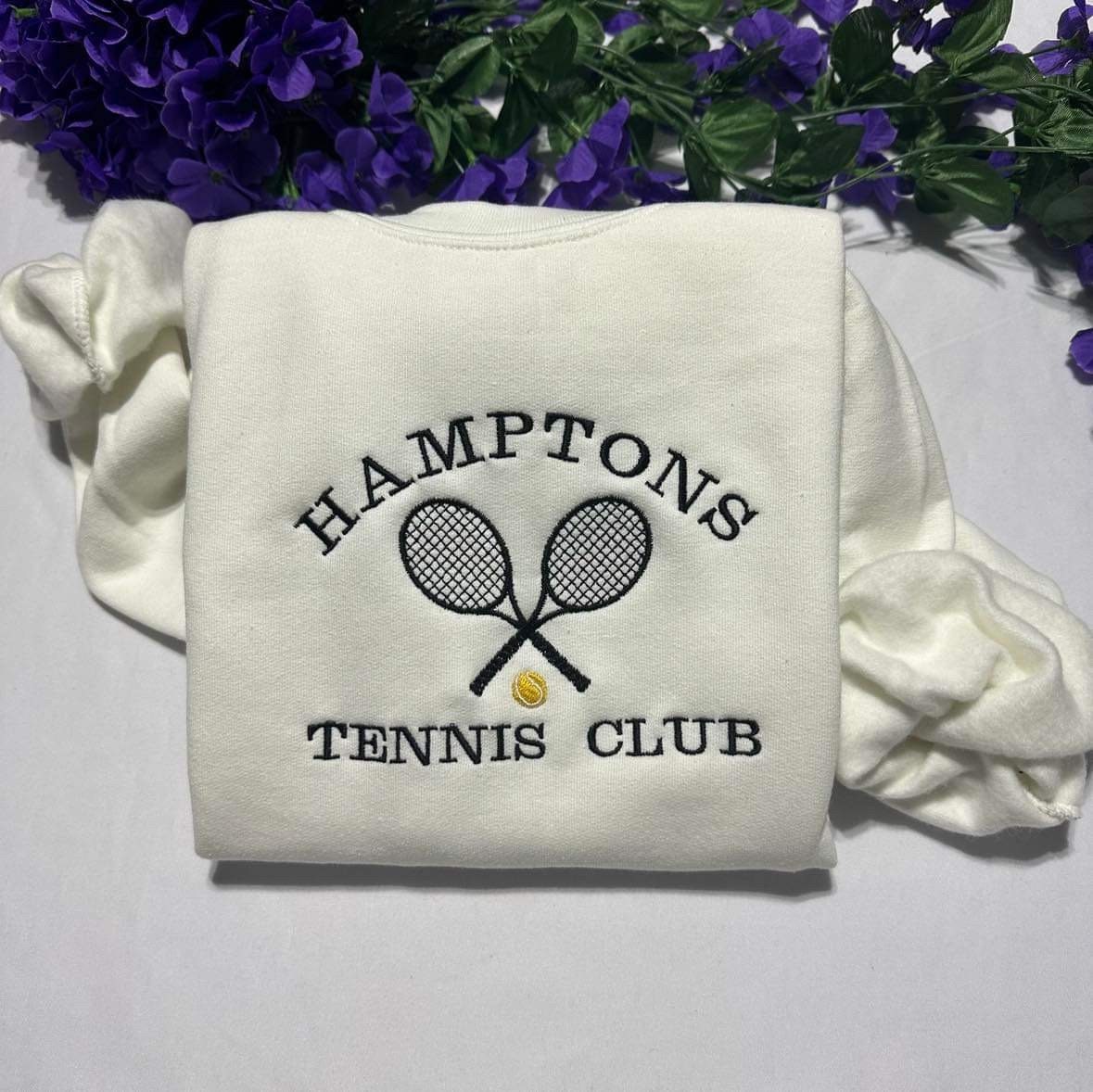 Hampton Tennis Club Embroidered Crewneck Sweatshirt