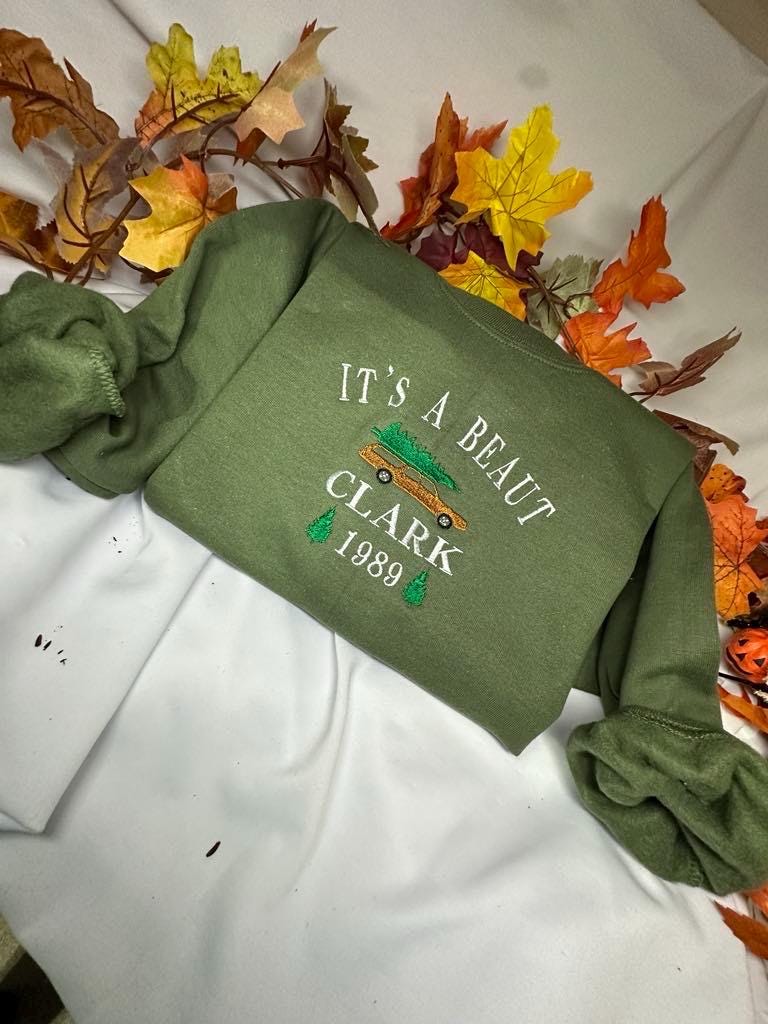 It’s a Beaut Clark embroidered crewneck; Griswold embroidered sweatshirt;  Funny Christmas vacation hoodie. holiday gift for him/her