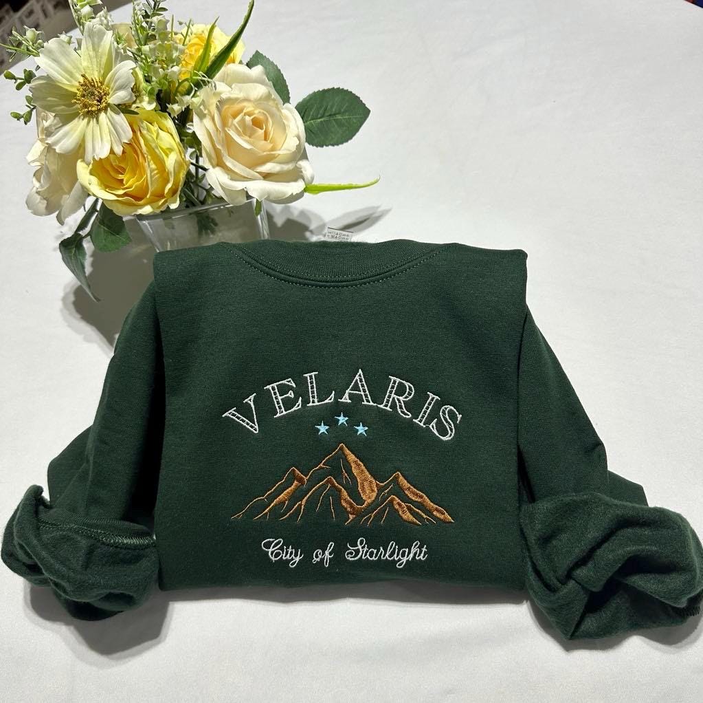 Velaris Embroidered Sweatshirt: City of Starlight, Acotar Book Lover