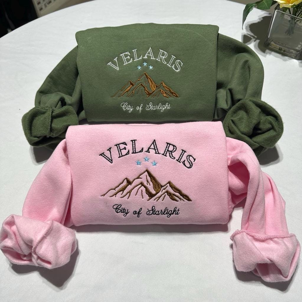 Velaris Embroidered Sweatshirt: City of Starlight, Acotar Book Lover