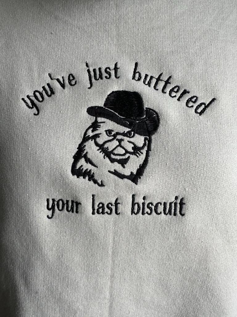 Embroidered Cowboy Cat Sweatshirt: Funny Western Gift