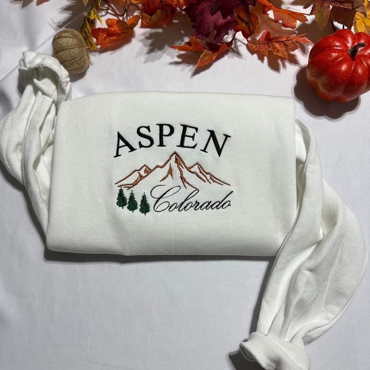 Embroidered Beaver Creek Colorado Sweatshirt: Personalized Mountain Crewneck