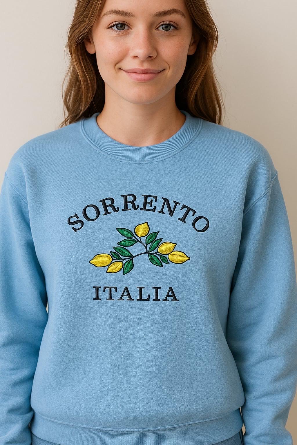 Sorrento Italia Embroidered Sweatshirt: Custom Bachelorette Party Crewneck