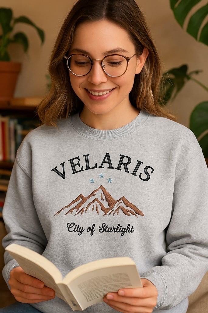 Velaris Embroidered Sweatshirt: City of Starlight, Acotar Book Lover