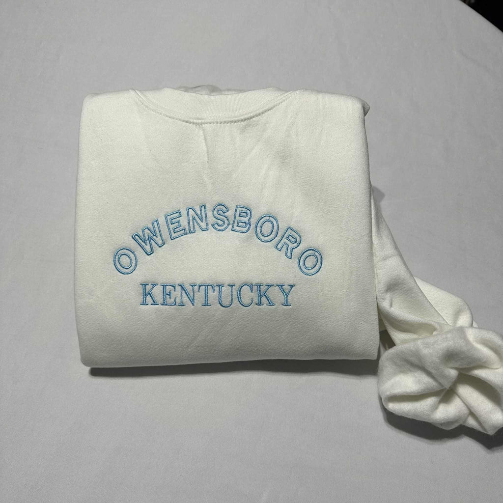 Custom Embroidered College Sweatshirt: Personalized Text Hoodie