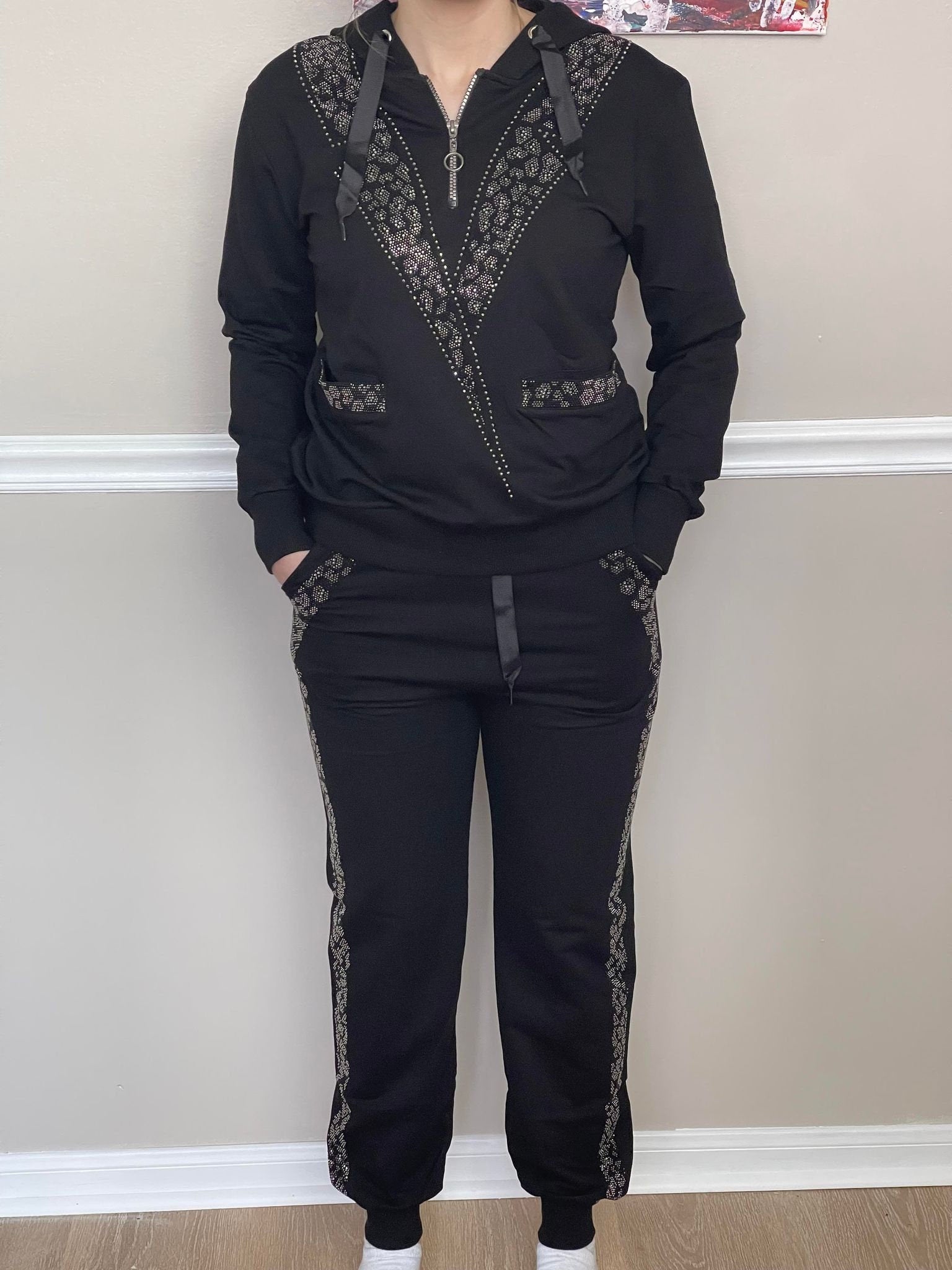 Pajama set; two pieces pajama set - MrEmbroideryGifts