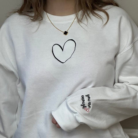 You Are Enough Embroidered sweatshirts;  embroidered cuff  sweatshirt; you are enough shirts; Embroidery design crewneck - MrEmbroideryGifts